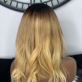 Amber Blonde 14 Inch Lace Closure Wig | Realistic Amber Blonde Wig