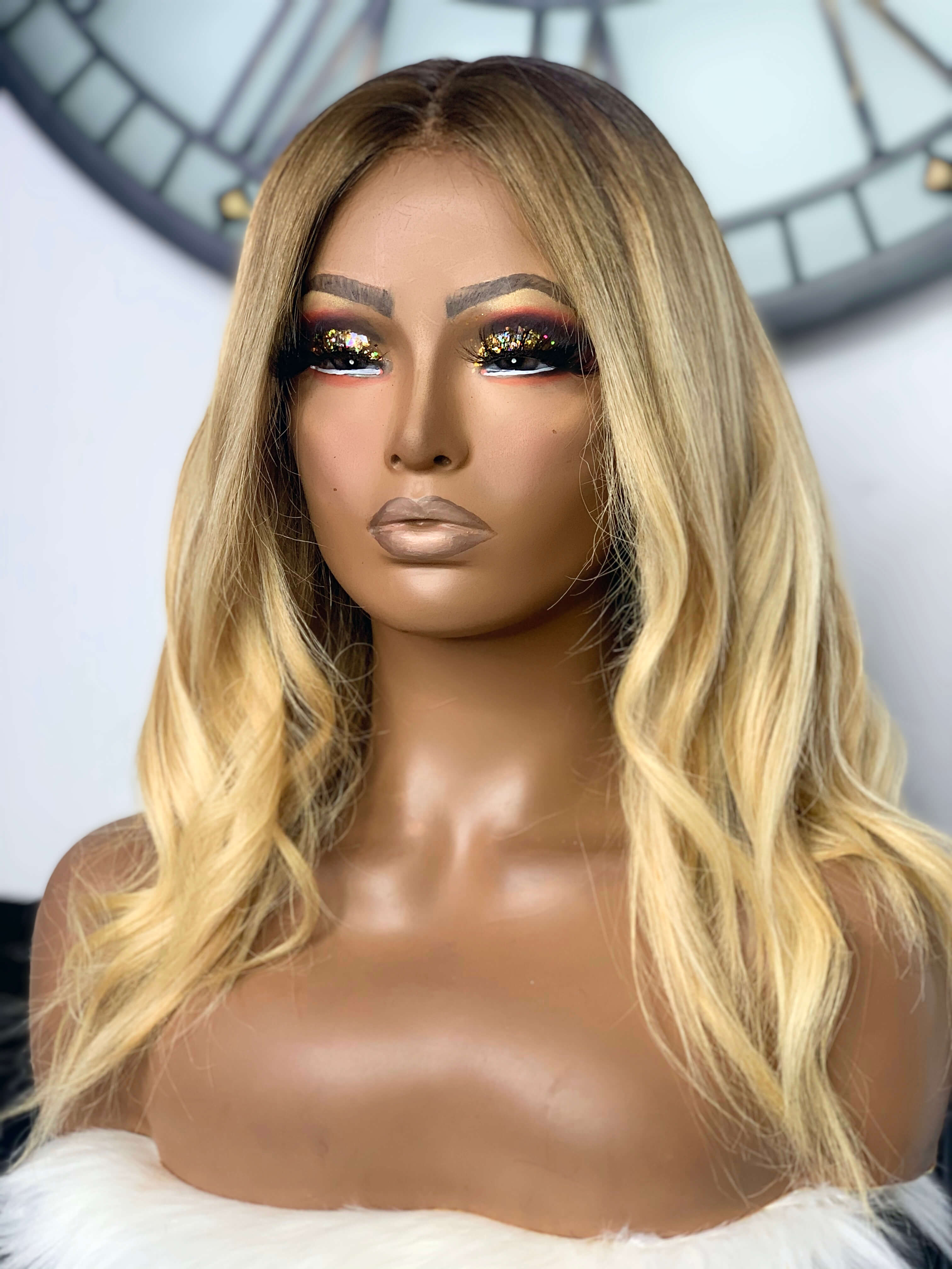 Amber Blonde 14 Inch Lace Closure Wig | Realistic Amber Blonde Wig