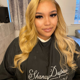 Cuba Golden Blonde Lace Wig Loose Curls 18 Inch | Loose Curl Lace Wig