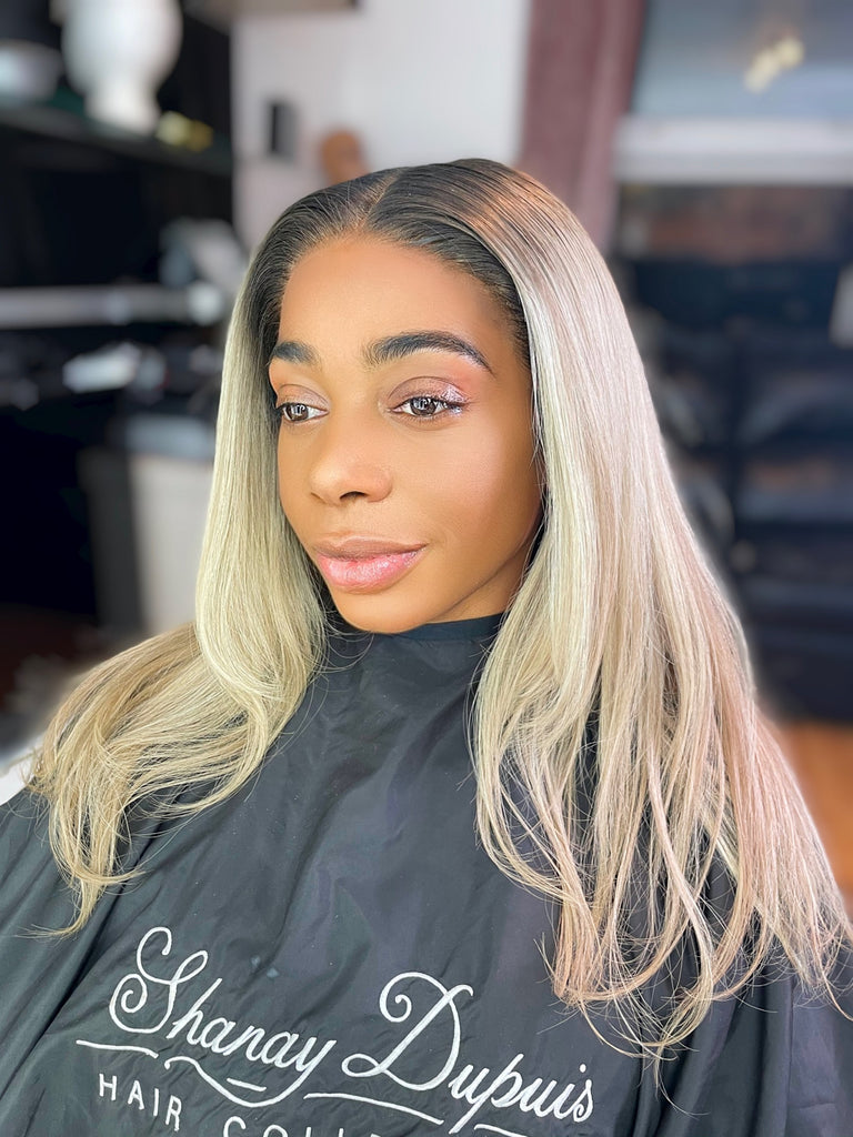 Ivy Ash Blonde Lace Wig - Dark Roots | Hair Collections