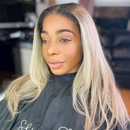 Ivy Ash Blonde Lace Wig - Dark Roots | Hair Collections