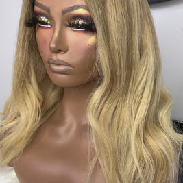 Amber Blonde 14 Inch Lace Closure Wig | Realistic Amber Blonde Wig