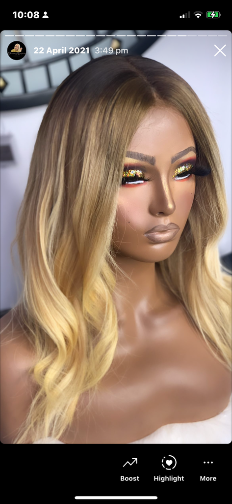 Amber Blonde 14" Lace Closure Wig - Natural Finish | Hair Collections
